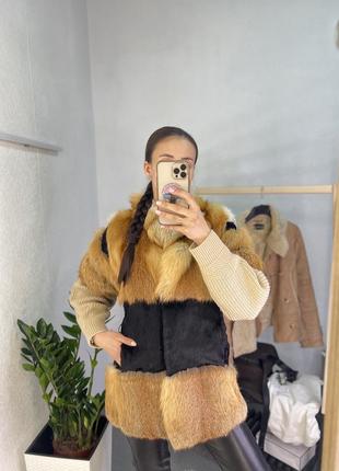 Меховая люкс жилетка из лисы🔥💞