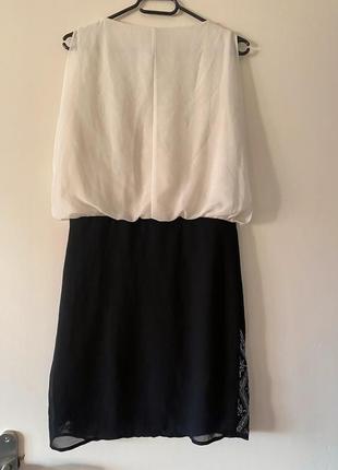 Вечернее платье, праздничное платье, черное платье, белок платье, чёрно-белое платье ,...