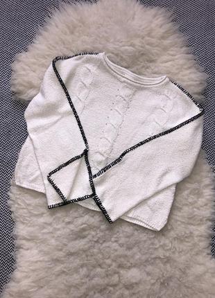 Укороченый свитер кофта с распорками джемпер вязаный велюровый велюр