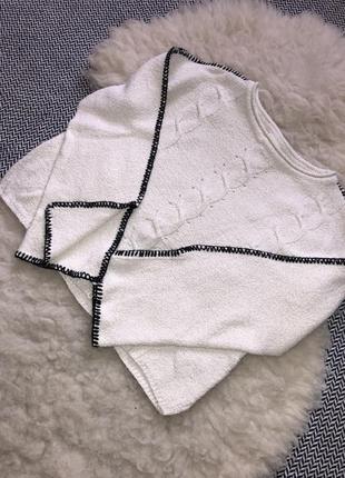 Укороченый свитер кофта с распорками джемпер вязаный велюровый велюр3 фото
