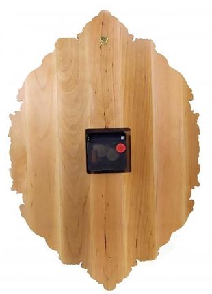 Панно дерев'яне, різьблене "годинник вінтаж" (28*40*2 см)3 фото