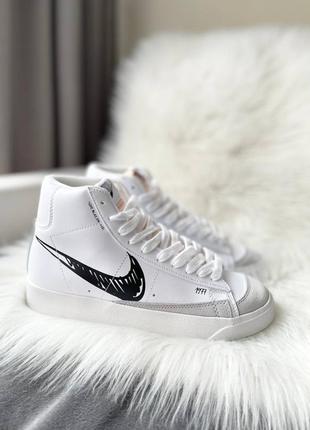 Nike blazer mid 77 white black ‘sketch’