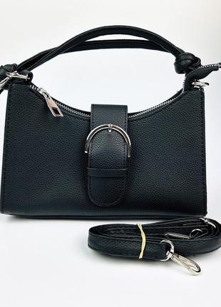Женская сумка экокожа 23х13х8 см. 5011 чорна