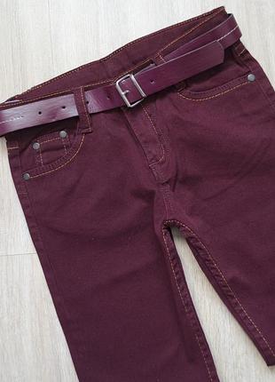 Крутые стрейчивые штаны с ремнём