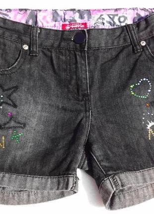 Ginkana. джинсовые короткие шорты с цветными стразами. испания.