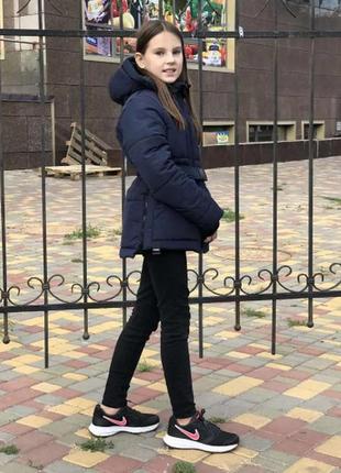 Демисезонная подростковая теплая куртка для девочек (хаки),  размеры 34 - 42 на рост 128-156 рост2 фото