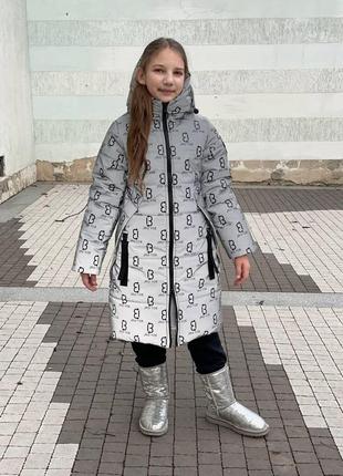 Зимняя светоотражающая куртка для девочки «оливия», размеры на рост  140 - 1589 фото