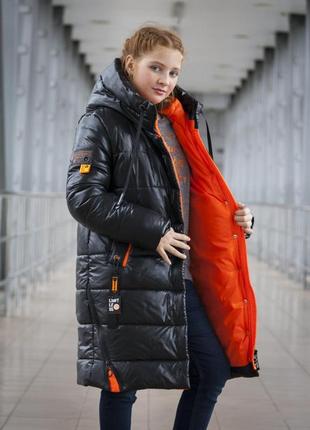 Зимове пальто для дівчаток "діана", розміри на зріст 134 — 152