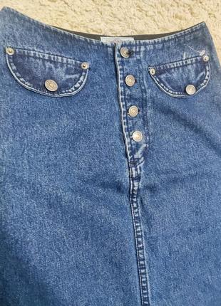 Стильна стрейчива джинсова спідниця4 фото