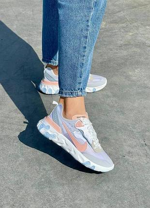 Nike react element ‘87 ‘grey pink’6 фото