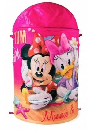 Мягкая, тканевая, безкаркасная корзина для игрушек  minnie mouse d-3502, 43х43х60 см