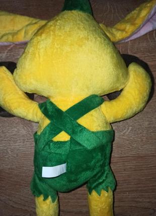 Мягкая игрушка жёлтый кролик с барабанами банзо бензо банни из поппи плэй тайм. хаги ваги кролик 40 см4 фото