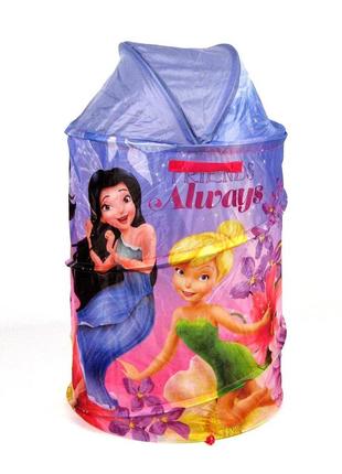 М'який, тканинний безкаркасний кошик для іграшок феї, disney fairies d-3504, 43х43х60 см