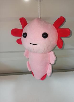 Мила м'яка іграшка аксолотль axolotl, іграшка морська тварина, 18 см, різні кольори5 фото