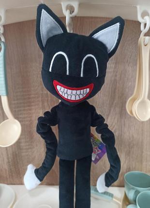 М'яка іграшка картун кет cartoon cat мультяшний кіт чорний 35 см5 фото