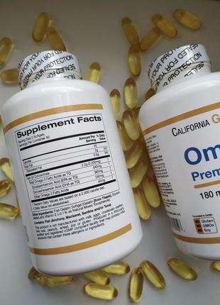 Омега-3, риб’ячий жир преміальної якості, 180 мг епк / 120 мг дгк, 100 капсул2 фото