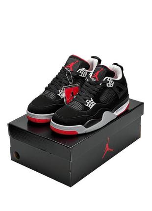 Чоловічі кросівки nike air jordan 4 retro bred #найк