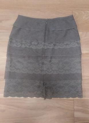 Спідниця з шерсті та мережива, 38 розмір