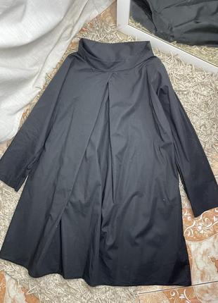 Платье трапеция черное