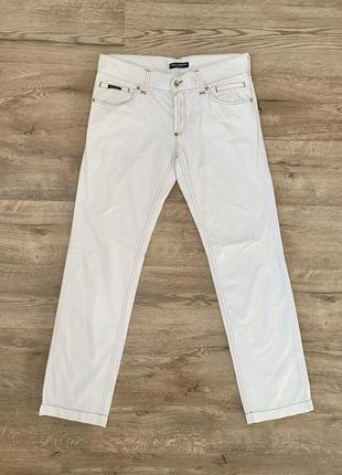 Прямые белые джинсы dolce&gabbana оригинал1 фото