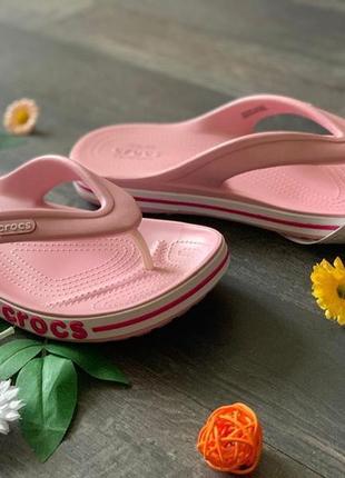 Crocs bayband flip petal/pink 36-43 жіночі рожеві в'єтнамки2 фото