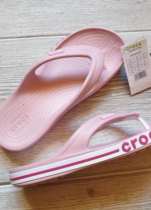 Crocs bayband flip petal/pink 36-43 жіночі рожеві в'єтнамки3 фото