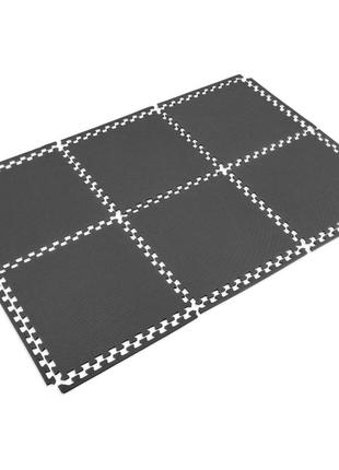 Мат-пазл gymtek eva 118х176,5х1 см 6 частей черный