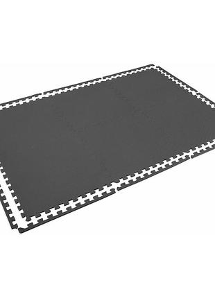 Мат-пазл gymtek eva 118х176,5х1 см 6 частей черный