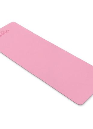 Килимок (мат) для фітнесу та йоги queenfit tpe 0,5 см рожево-фіолетовий4 фото