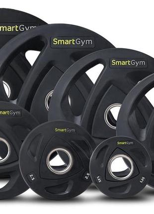 Диски (млинці) для штанги і гантелей диск олімпійський hop-sport smartgym 25 кг диски на штангу гриф5 фото