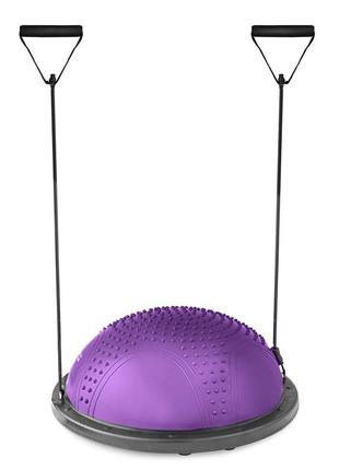 Балансировочная платформа (полусфера) bosu с вкраплениями hop-sport hs-mb058b фиолетовая6 фото