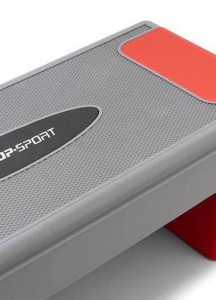 Степ платформа двухступенчатая hop-sport hs-pp020as сіро-червона9 фото