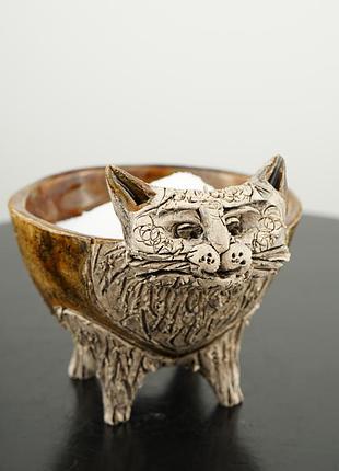 Солонка кот сувенир на кухню под соль