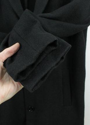 Стильне якісне пальто h&m wool blend black coat6 фото