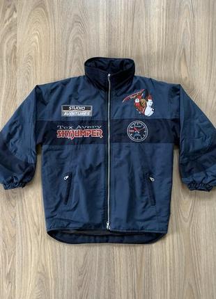 Мужская винтажная демисезон куртка с нашивками avery skyjumper studio aventures 1996