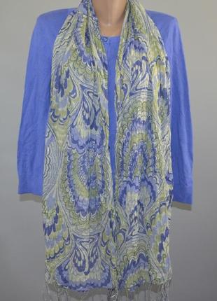 Ніжний шарфик, срібні нитки (180 см. х 50см.)