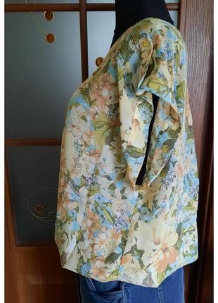 Шифонова блуза у квітковий принт3 фото