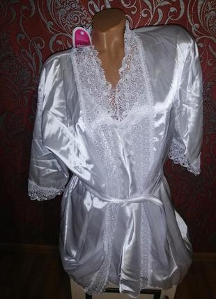 Комплект нічна сорочка з  халатом