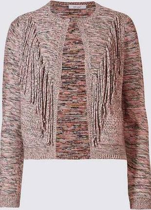 Кардиган з китицями per una pure cotton р.42/xl бавовна 100%