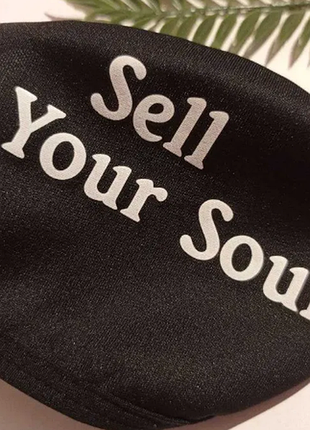 Многоразовая защитная маска с забавным принтом sell your soul, новая