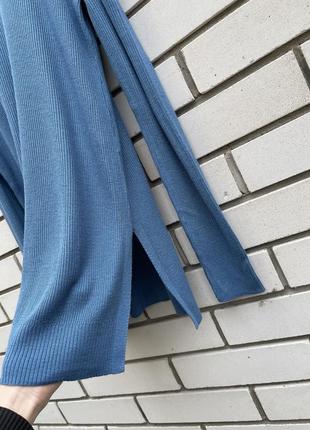 Трикотажний светр в рубчик,відкриті плечі,гольф,водолазка,віскоза, marks & spencer5 фото