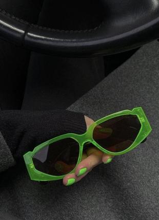 Новые зеленые трендовые стильные солнцезащитные прямоугольные очки uv400