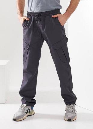 Тактичні штани чоловічі якісні ріп стоп чорні хакі сірі графіт міцні брюки карго спортивні з накладними кишенями2 фото