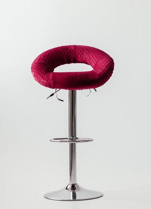 Натяжной чехол на барный стул, кресло в салоне красоты, на кресло beauty-мастера от minkyhome™. бордовый
