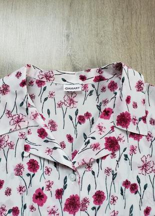 Блуза damart в цветочный принт 14-16 р-ру.5 фото
