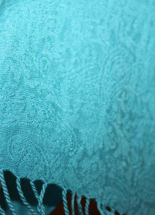 Красивий блакитний  шарф, шаль, палантин 52 на 170 см4 фото