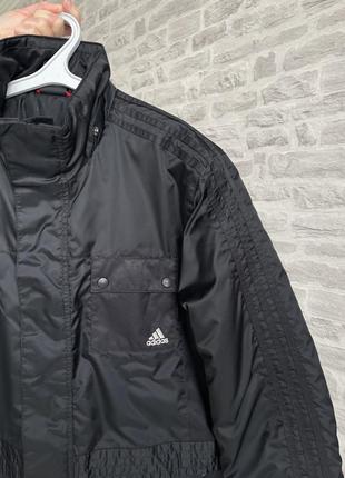 Теплая черная куртка adidas размер м оригинал2 фото