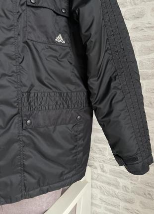 Теплая черная куртка adidas размер м оригинал5 фото
