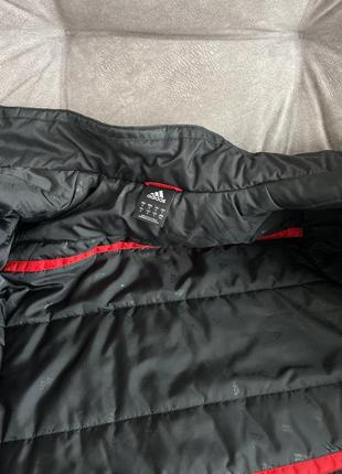 Теплая черная куртка adidas размер м оригинал8 фото