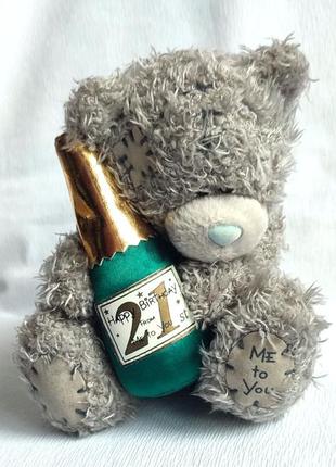 Іграшка м'яка ведмедик teddy happy birthday 21, 14 см